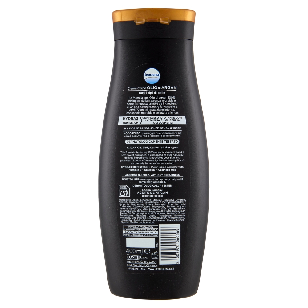 Leocrema Crema Corpo Olio di Argan 400 ml